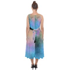 Midi Tie-Back Chiffon Dress 