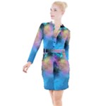 Smokescreen Button Long Sleeve Dress