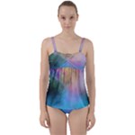 Smokescreen Twist Front Tankini Set