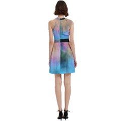 Cocktail Party Halter Sleeveless Dress With Pockets 