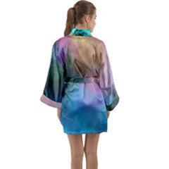 Long Sleeve Satin Kimono 