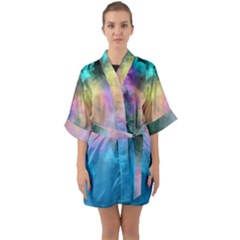 Half Sleeve Satin Kimono  