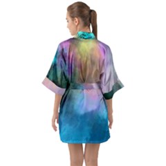 Half Sleeve Satin Kimono  