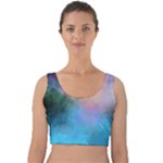 Smokescreen Velvet Crop Top