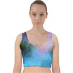 Smokescreen Velvet Racer Back Crop Top