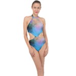 Smokescreen Halter Side Cut Swimsuit