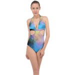 Smokescreen Halter Front Plunge Swimsuit