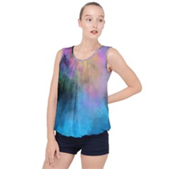 Bubble Hem Chiffon Tank Top 