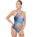 Smokescreen High Neck One Piece Swimsuit