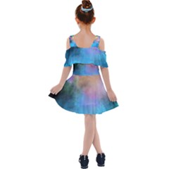 Kids  Shoulder Cutout Chiffon Dress 