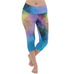 Smokescreen Lightweight Velour Capri Yoga Leggings