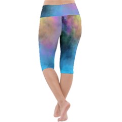 Lightweight Velour Cropped Yoga Leggings 