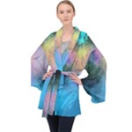 Smokescreen Long Sleeve Velvet Kimono 