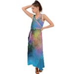 Smokescreen V-Neck Chiffon Maxi Dress