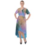 Smokescreen Front Wrap High Low Dress