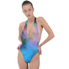 Backless Halter One Piece Swimsuit 