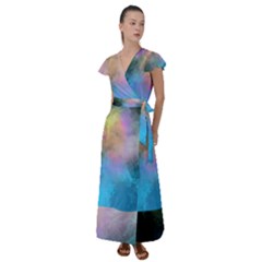 Flutter Sleeve Maxi Dress 