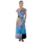 Smokescreen Flutter Sleeve Maxi Dress