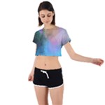 Smokescreen Tie Back Short Sleeve Crop T-Shirt