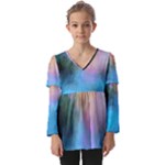 Smokescreen Kids  V Neck Casual Top