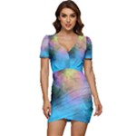 Smokescreen Low Cut Cap Sleeve Mini Dress