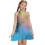 Smokescreen Kids  Halter Collar Waist Tie Chiffon Dress