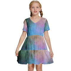 Kids  Short Sleeve Tiered Mini Dress 