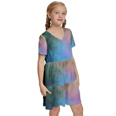 Kids  Short Sleeve Tiered Mini Dress 