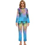 Smokescreen Womens  Long Sleeve Lightweight Pajamas Set