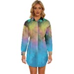 Smokescreen Womens Long Sleeve Shirt Dress