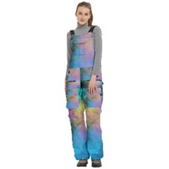 Women s Side Zip Front Pouch Ski And Snowboard Bib Pants	 