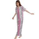 Short Sleeve Long Pants Satin Pajamas Set 