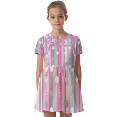 Kids  Short Sleeve Pinafore Style Dress 