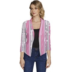 Women s Casual 3/4 Sleeve Spring Jacket 