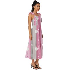 Tie-Strap Tiered Midi Chiffon Dress 