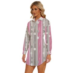 Womens Long Sleeve Shirt Dress 