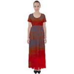 Crimson Skys High Waist Short Sleeve Maxi Dress