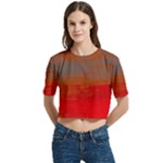 Crimson Skys Women s Round Neck Short Sleeve Crop Top