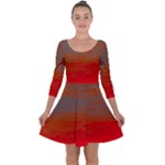 Crimson Skys Quarter Sleeve Skater Dress