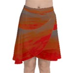 Crimson Skys Chiffon Wrap Front Skirt