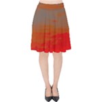 Crimson Skys Velvet High Waist Skirt