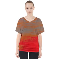 V-Neck Dolman Drape Top 