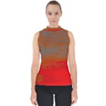 Crimson Skys Mock Neck Shell Top