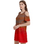 Crimson Skys Women s Cold Shoulder Round Neck Mini Dress