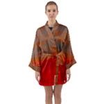 Crimson Skys Long Sleeve Satin Kimono