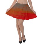 Crimson Skys Velvet Skater Skirt