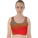 Crimson Skys Velvet Racer Back Crop Top