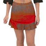 Crimson Skys Fishtail Mini Chiffon Skirt