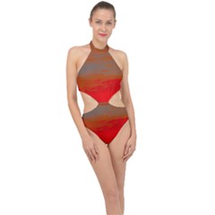 Halter Side Cut Swimsuit 