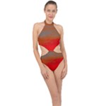 Crimson Skys Halter Side Cut Swimsuit